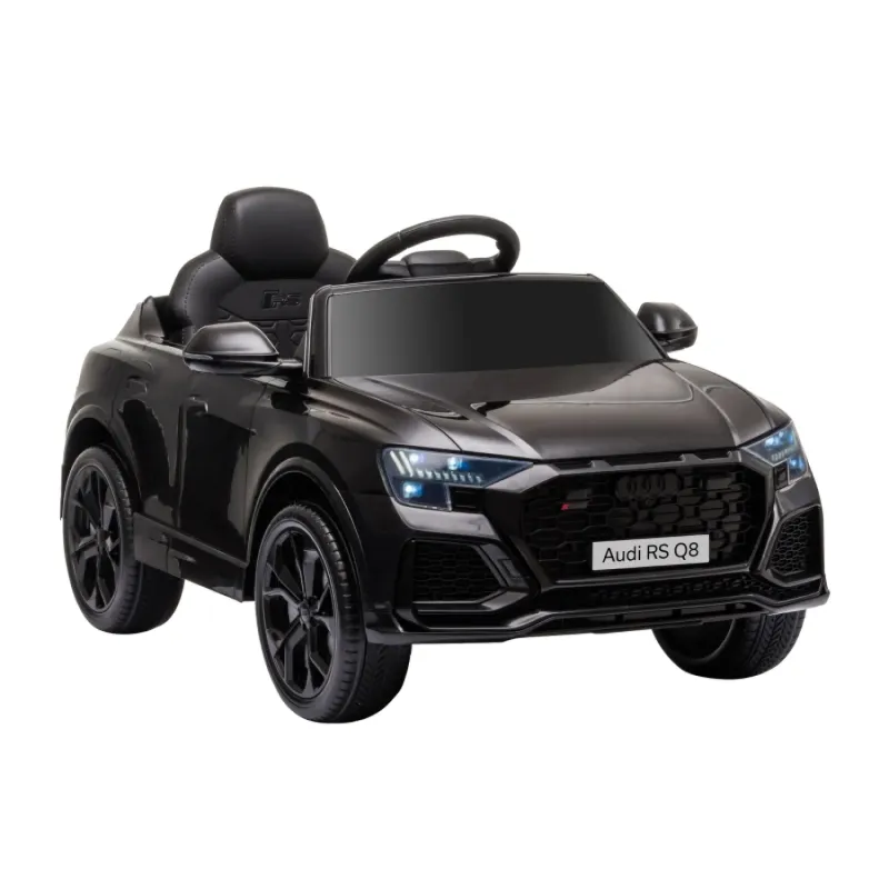 Audi RS Q8 Licensed Kids Electric Ride-On Car with Remote Control - Black