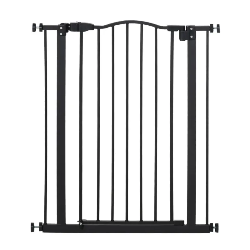 Extra Tall Pressure Fit Dog Safety Gate - 94cm High, 74-80cm Adjustable Width - Black
