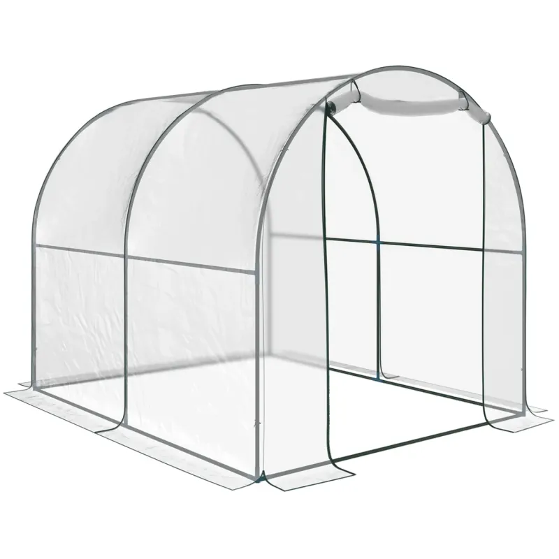 2.5m x 2m Walk-in Polytunnel Greenhouse with Roll-up Door