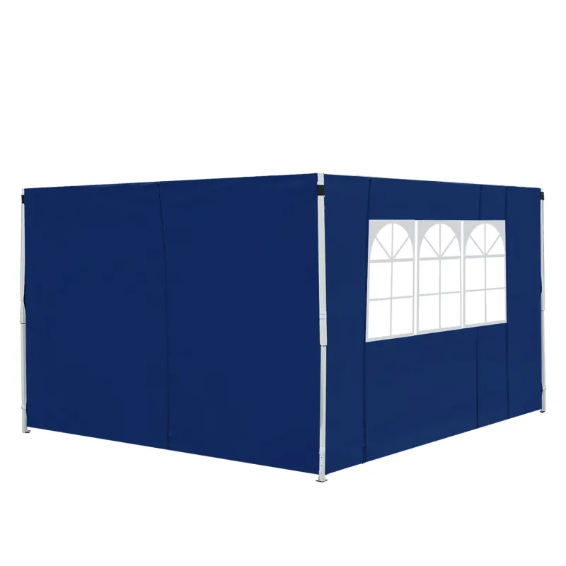 3m Gazebo Replacement Side Panels with Window (2-Pack) - Blue