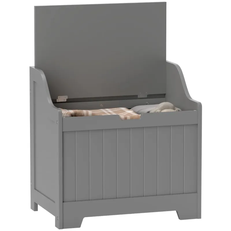 61L Storage Chest with Safety Hinge - Grey