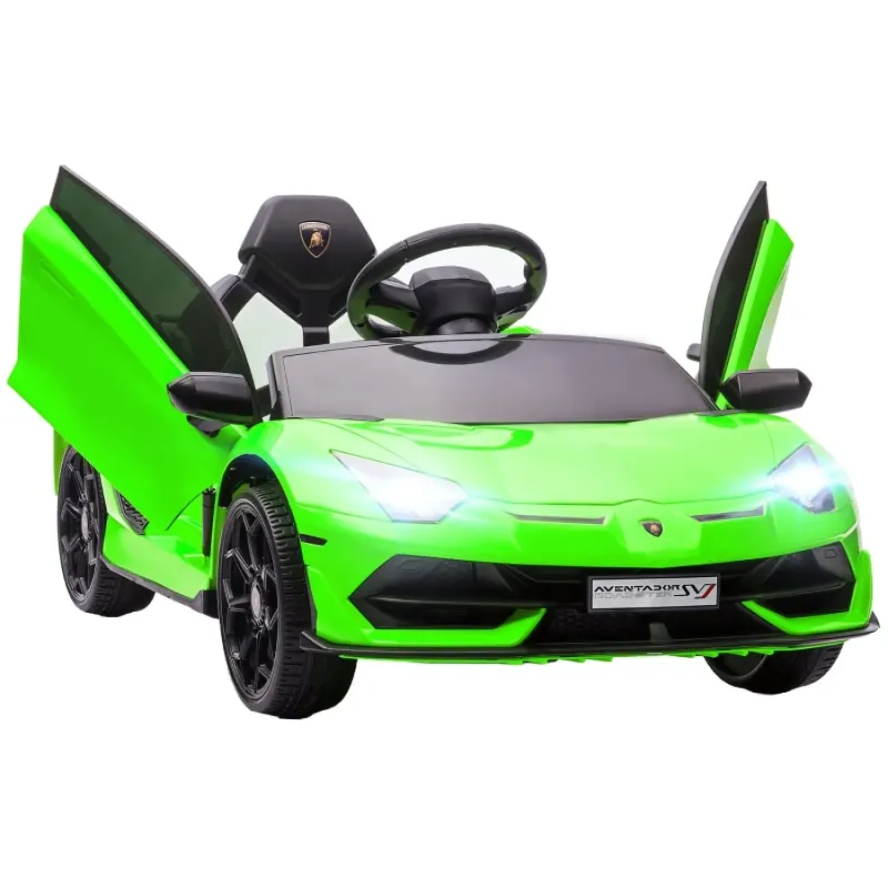 Lamborghini Aventador Licensed 12V Kids Electric Ride-On Car - Green