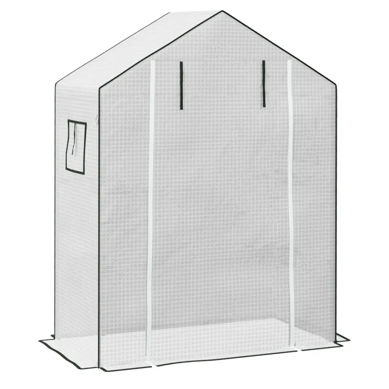Greenhouse Cover Replacement Walk-in PE Greenhouse - 140 x 73 x 190cm - White