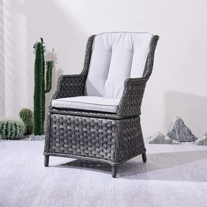 Ravenna Set of 2 Outdoor Wicker Garden Armchairs with Cushions