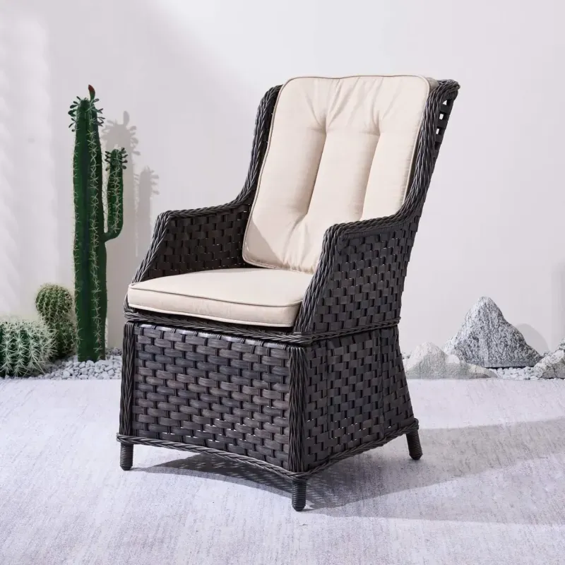 Ravenna Set of 2 Outdoor Wicker Garden Armchairs with Cushions