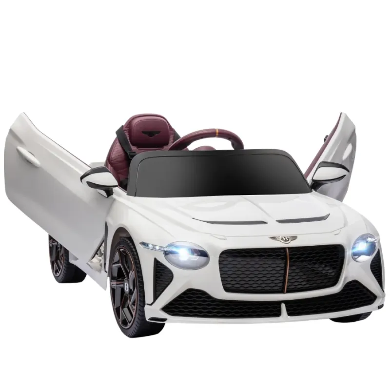 Bentley Bacalar Licensed 12V Kids Electric Ride-On Car - White
