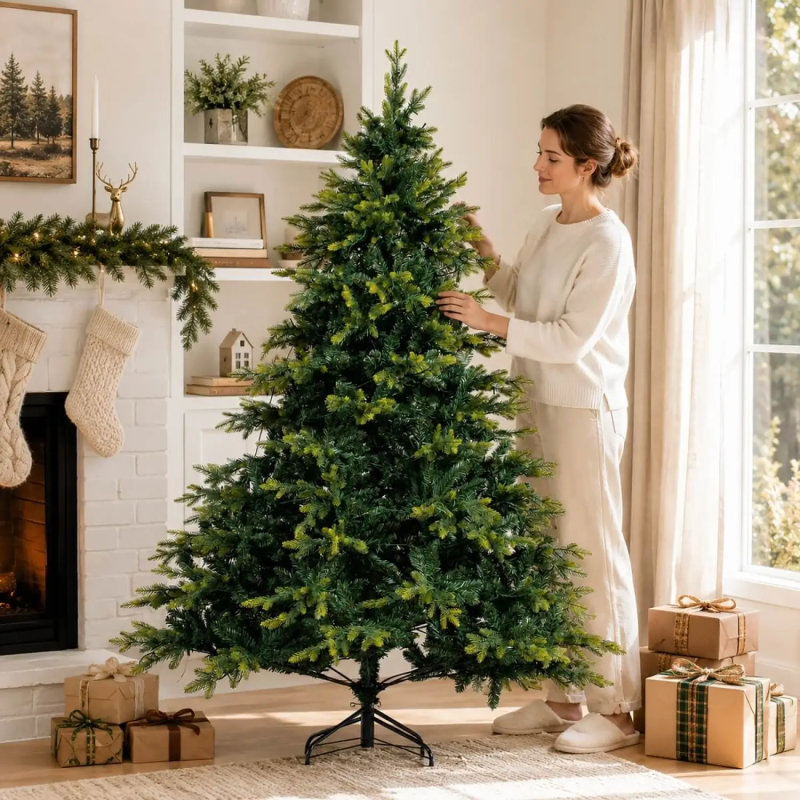 6ft Full Mixed Foliage Artificial Christmas Tree - Green
