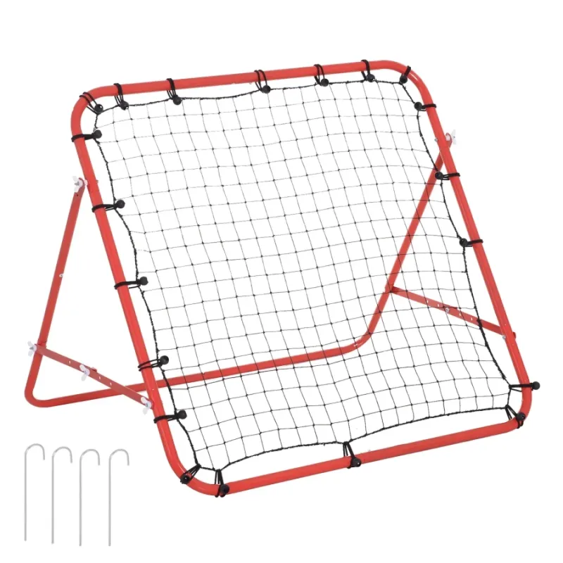 Adjustable Multi-Sport Training Rebounder Net - Red