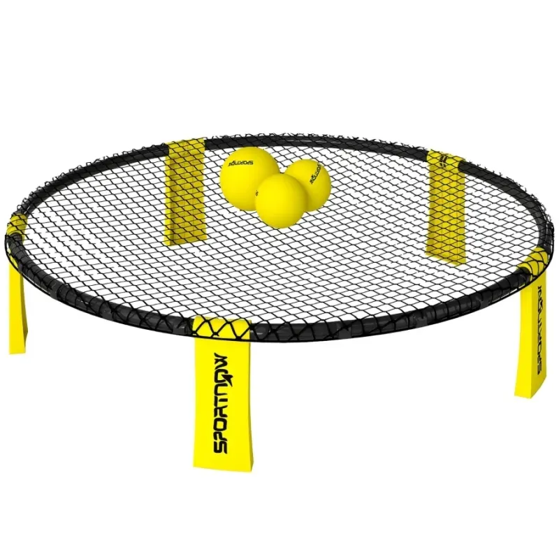 SPORTNOW Portable Roundnet Set with 3 Balls, Pump and Carry Bag