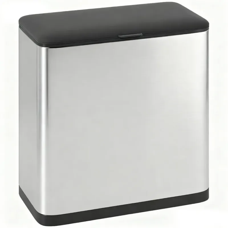  8L Hanging Kitchen Bin - Stainless Steel Bin with Lid and Removable Bucket