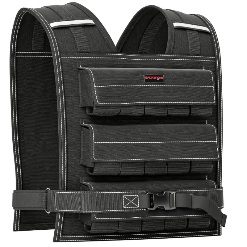 15kg Adjustable Weighted Vest with Reflective Strips
