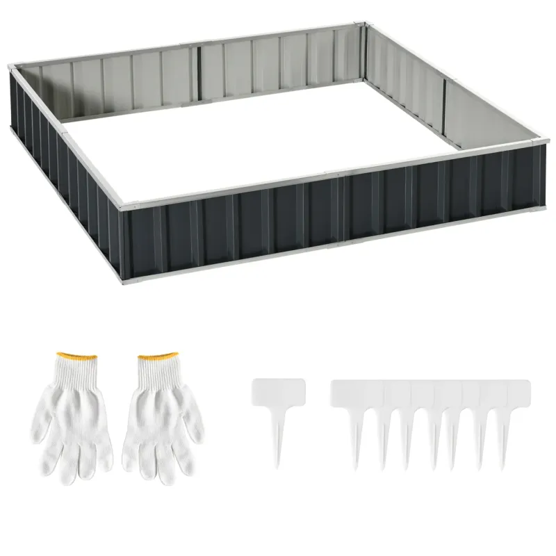 Large Galvanised Steel Raised Garden Bed - 258cm x 90cm