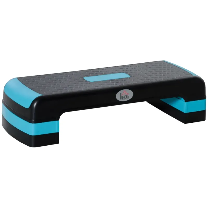 3-Level Adjustable Aerobic Step - Black & Blue