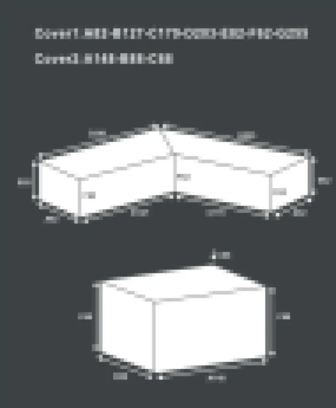 Heavy Duty Waterproof L-Shaped Garden Sofa and Table Cover Set