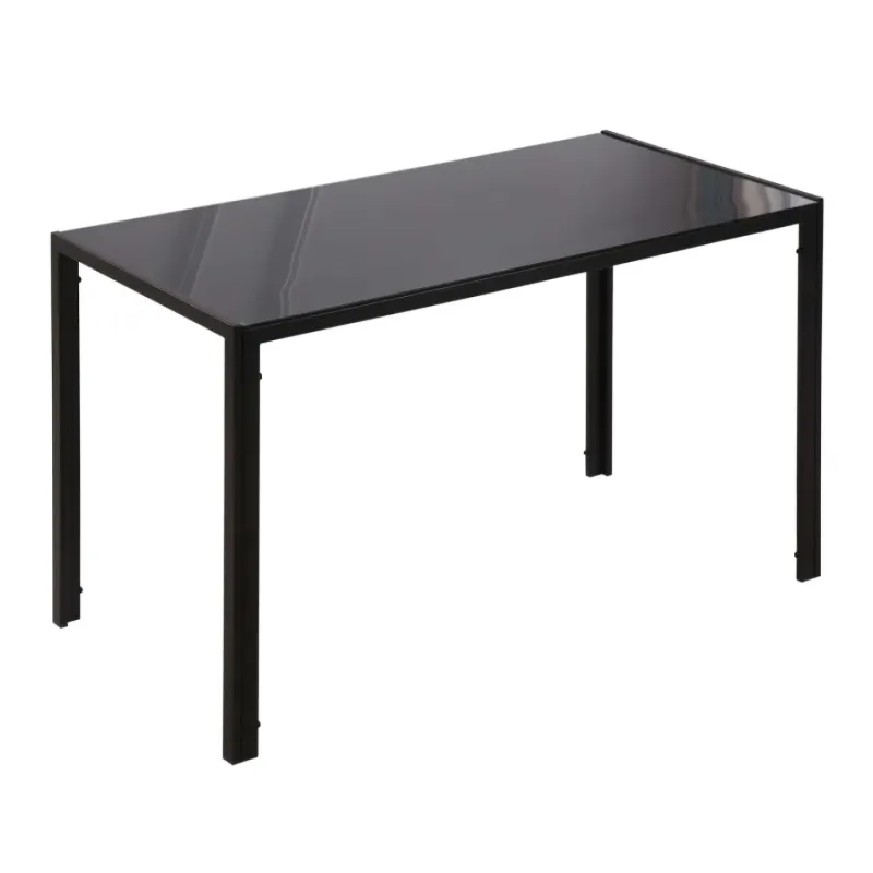 Glass and Steel 4-Seater Dining Table - 120cm