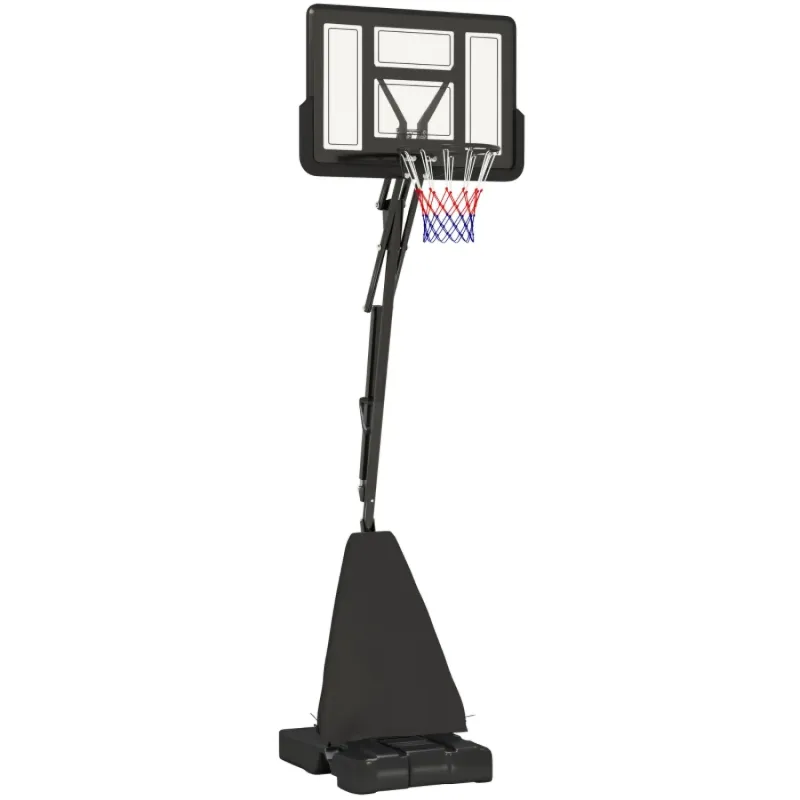 Adjustable Basketball Hoop and Stand with Ball Return Baffle - 2.45m to 3.05m
