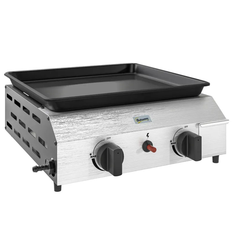 Two Burner Portable Tabletop Gas BBQ