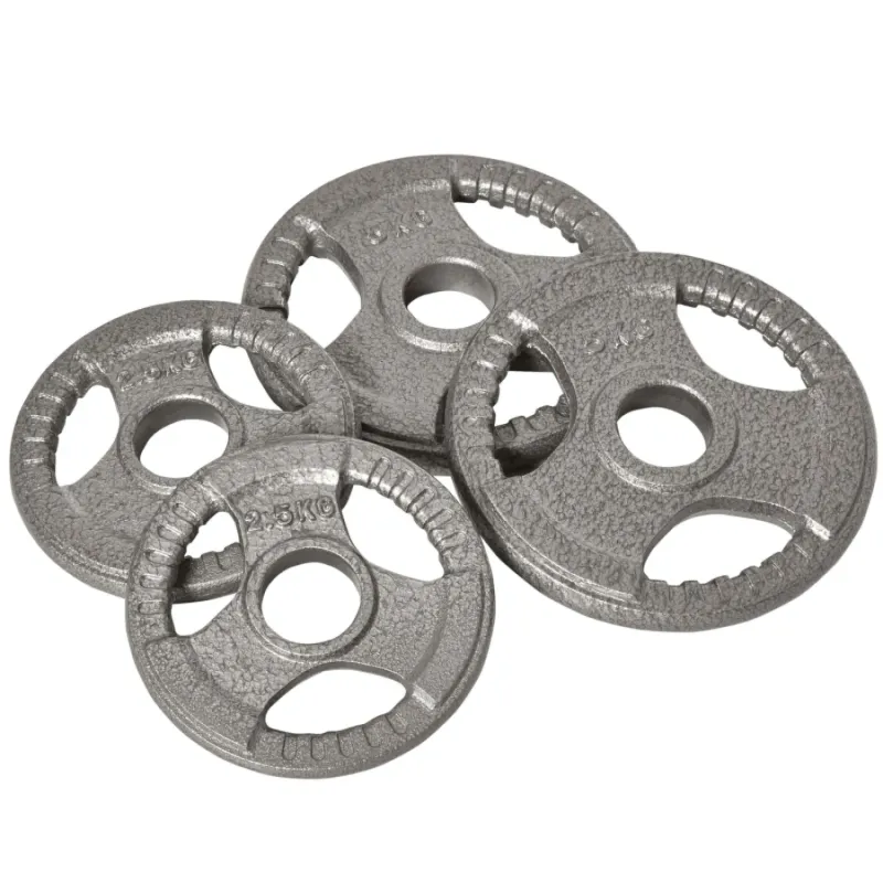 15kg Enamel Coated Steel Weight Plate Set - 2 x 5kg and 2 x 2.5kg