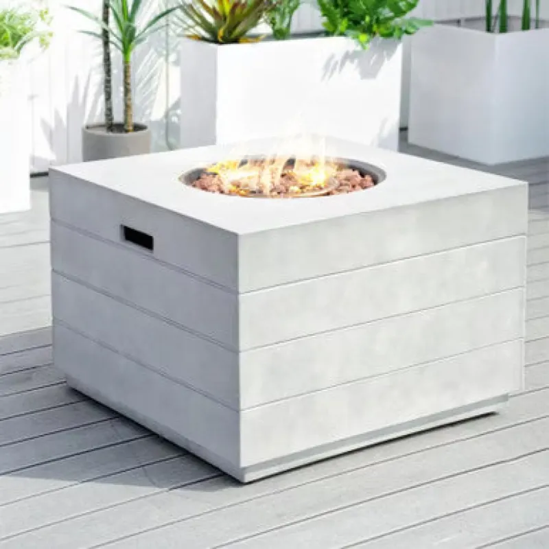 PAG-2140 Stainless Steel Round Outdoor Gas Stove Table with Integrated Cylinder