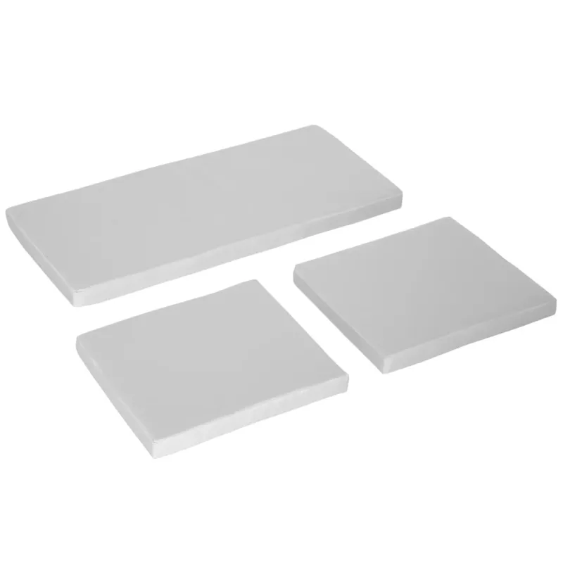 3 Piece Outdoor Garden Furniture Seat Cushion Set - Grey