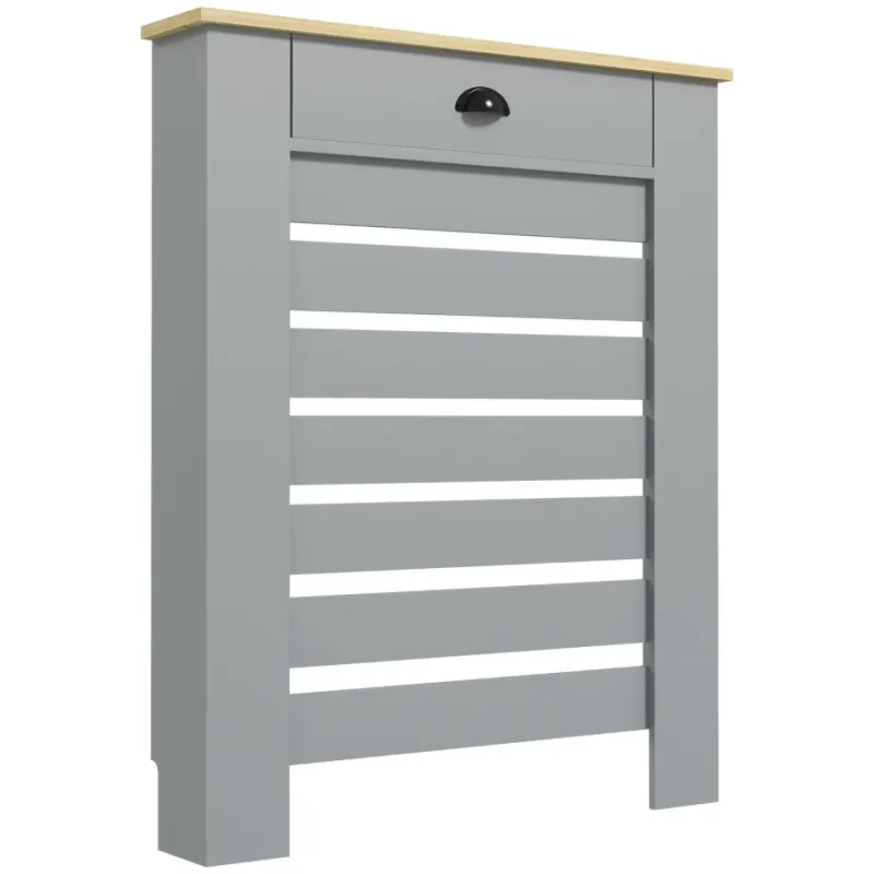 78cm Grey Radiator Cover with Storage Drawer