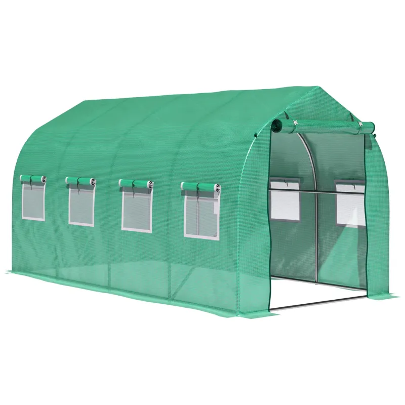 4 x 2m Polytunnel Greenhouse with Galvanised Steel Frame