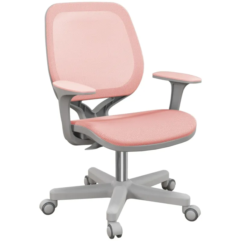 Mesh Swivel Home Office Chair with Adjustable Height - Pink