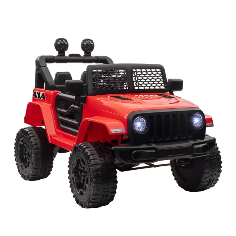 12V Kids Electric Ride-On Off-Road Truck with Remote Control - Red