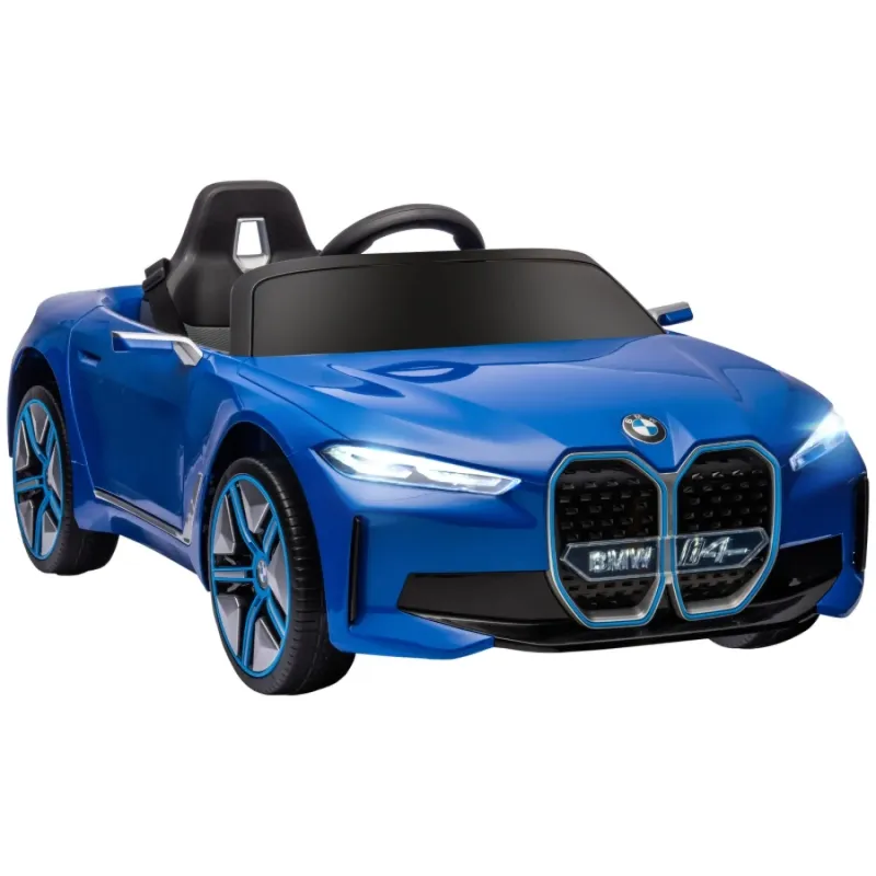 BMW i4 Licensed 12V Kids Electric Ride-On Car - Blue