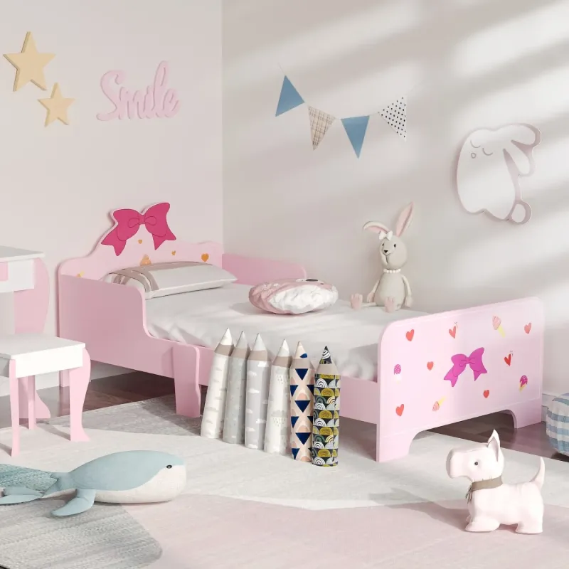 Princess Toddler Bed with Safety Rails - Pink