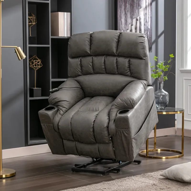 Electric Power Lift Recliner Chair with 8-Point Massage and Lumbar Heat
