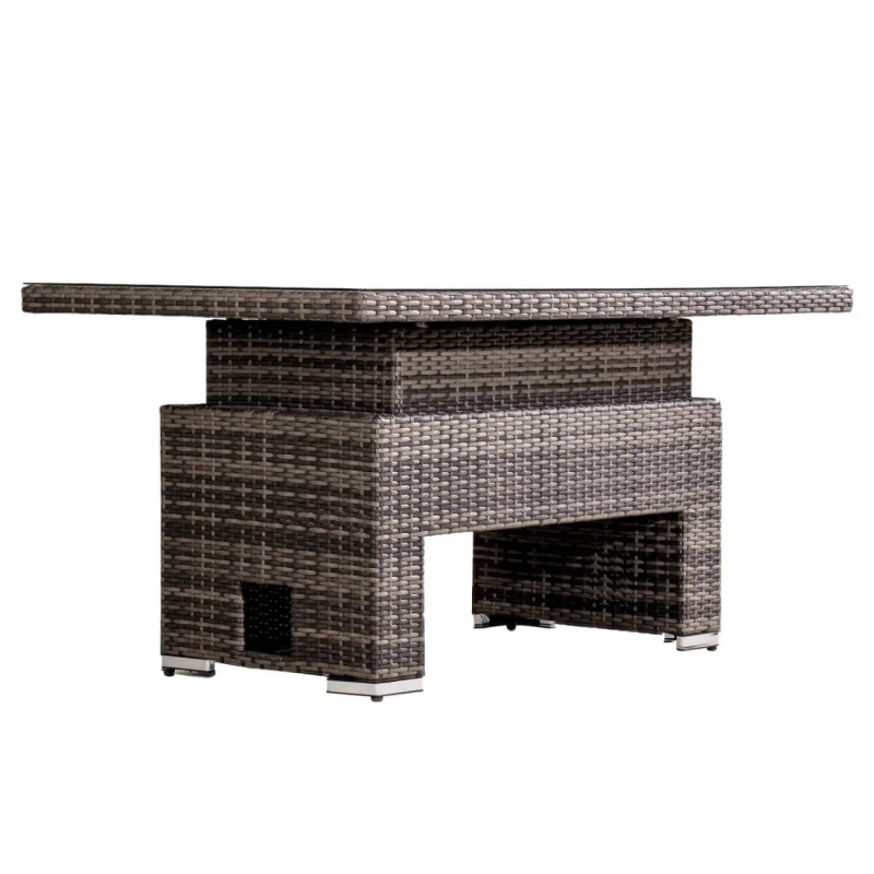Outdoor Rattan Lift-Top Coffee Table - 140 x 80cm - Brown