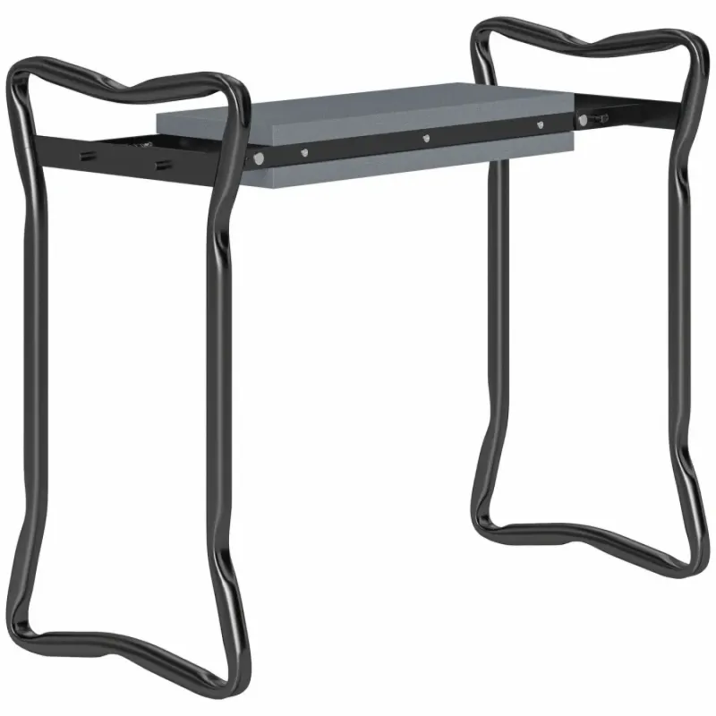 2-in-1 Foldable Garden Kneeler and Seat - Grey