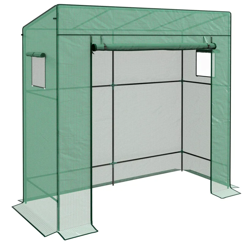 196 x 77cm Walk-In Greenhouse with Reinforced Cover