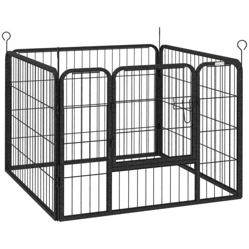 Heavy Duty 4-Panel Folding Dog Playpen, 82 x 82 x 60cm