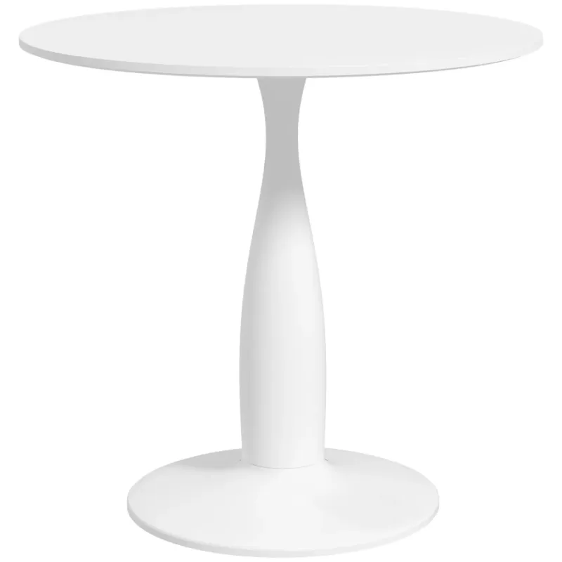 Round Dining Table with Steel Base, 80cm