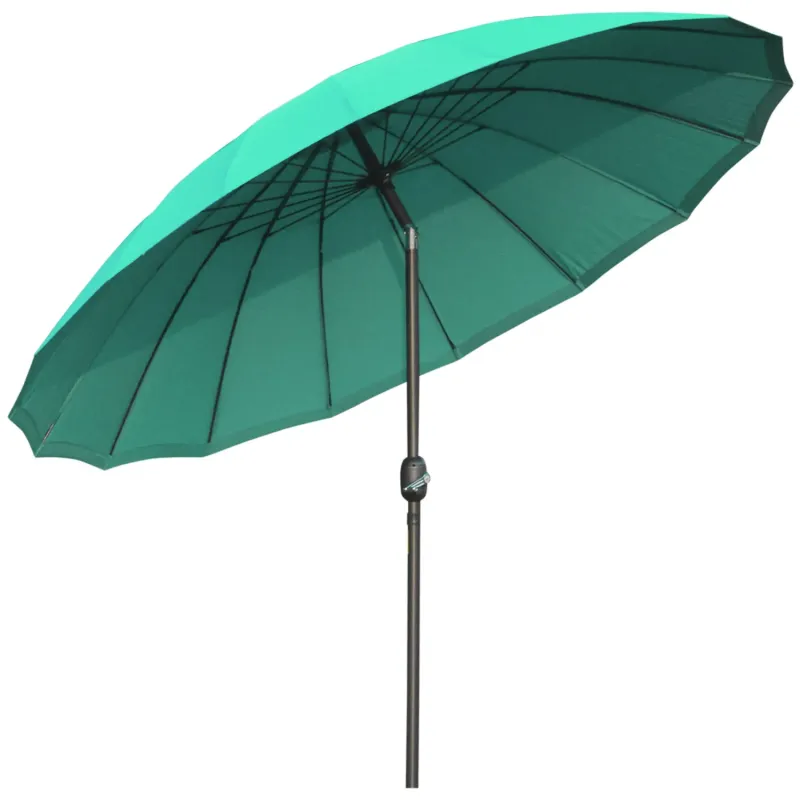 2.5m Shanghai Garden Parasol with Crank & Tilt - Green