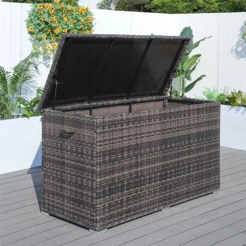 Extra Large 983L Weatherproof Rattan Garden Storage Box