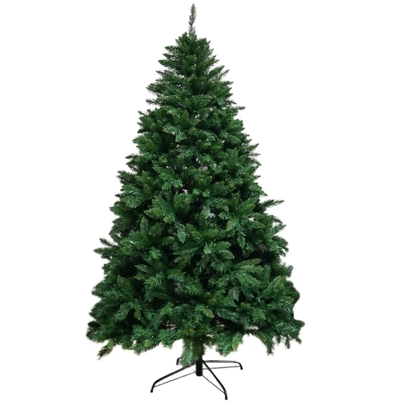 7ft Artificial Christmas Tree with Metal Stand - Realistic PVC Foliage