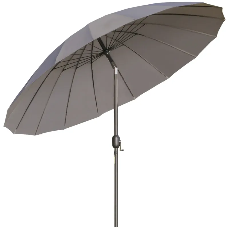 2.5m Shanghai Garden Parasol with Crank & Tilt - Grey