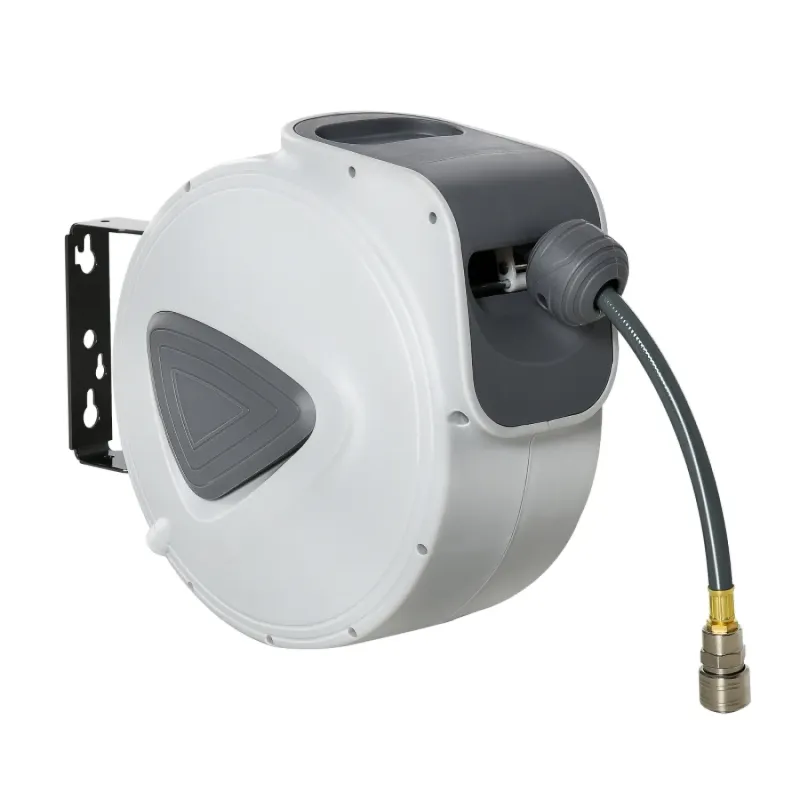 Retractable Air Hose Reel with 10m Hose and 180° Swivel Bracket