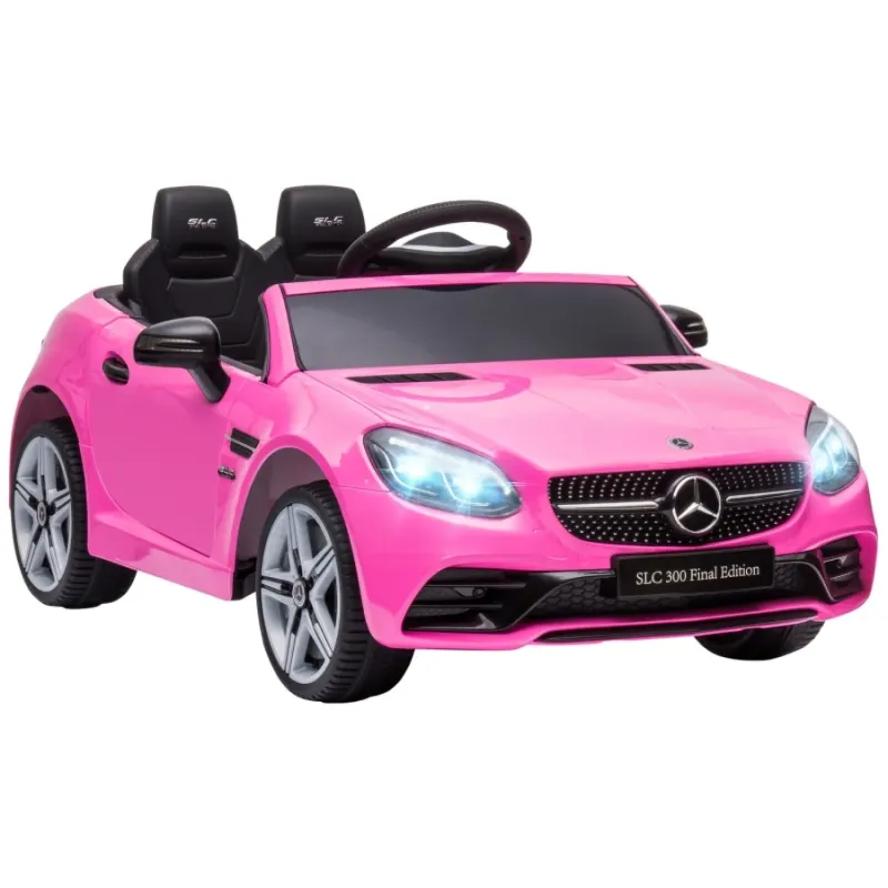 Mercedes-Benz SLC 300 Licensed 12V Kids Electric Ride-On Car - Pink