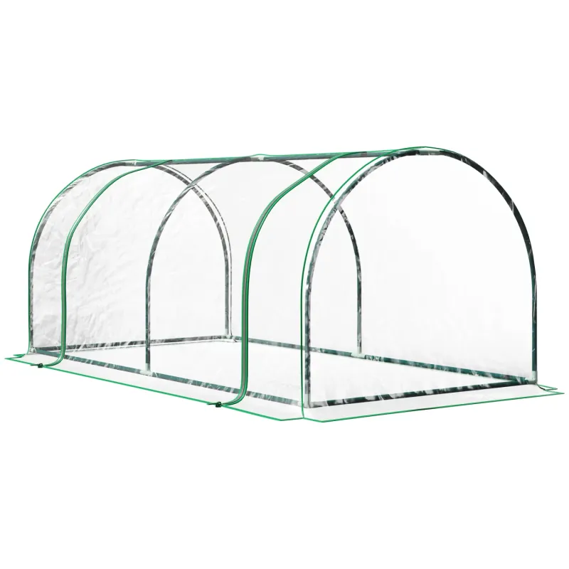 Tunnel Greenhouse Grow House with PVC Cover - 200 x 100 x 80cm