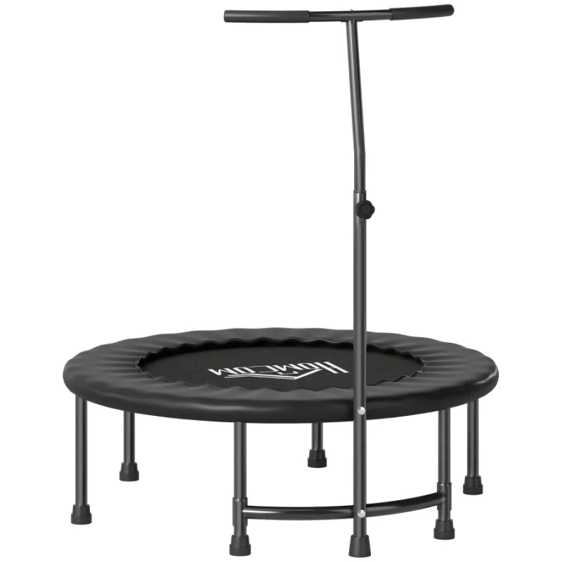 101cm Fitness Trampoline with Adjustable Handle - Black