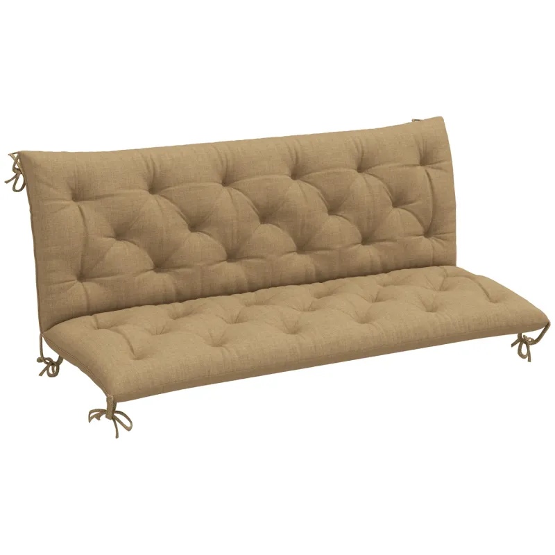 150cm Three-Seater Garden Bench Cushion - Khaki