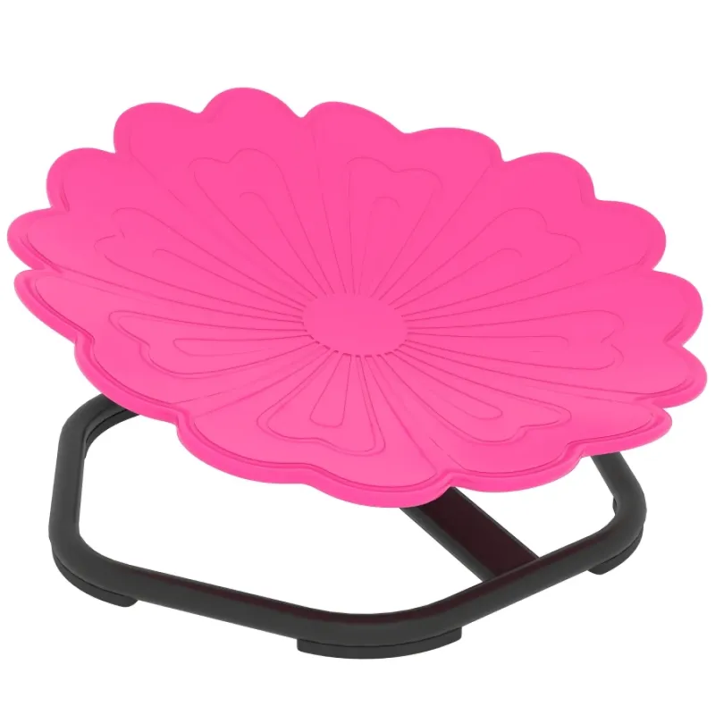 Kids Flower-Shaped Sensory Spinning Chair - Pink Swivel Seat for Balance and Coordination
