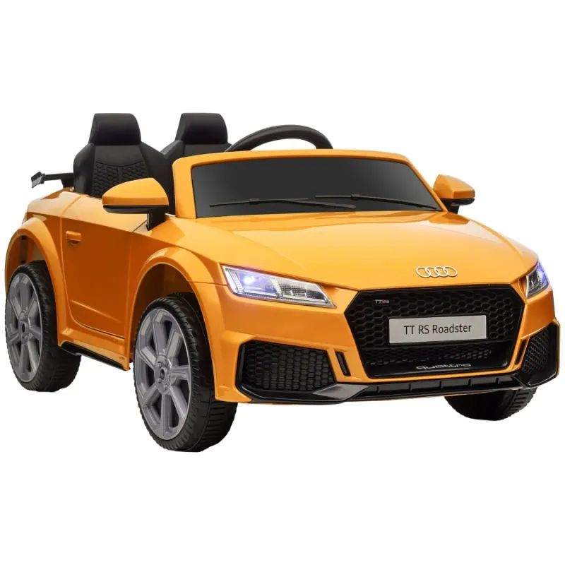 Licensed Audi TT RS 12V Kids Electric Ride-On Car with Remote Control - Yellow