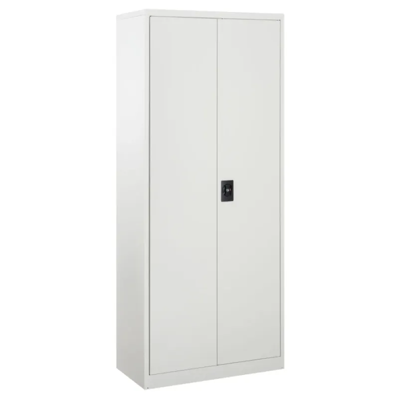 2 Door Lockable Steel Tall Filing Cabinet with 4 Adjustable Shelves, 175cm
