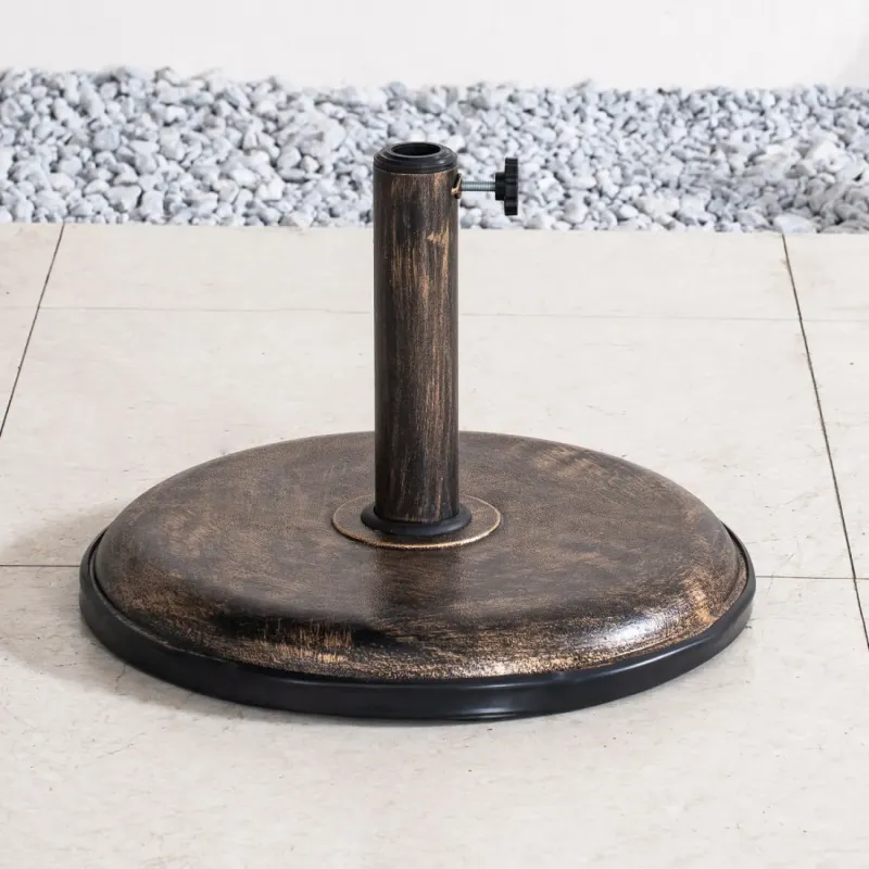 15kg Concrete Parasol Base for Straight Pole Garden Umbrellas