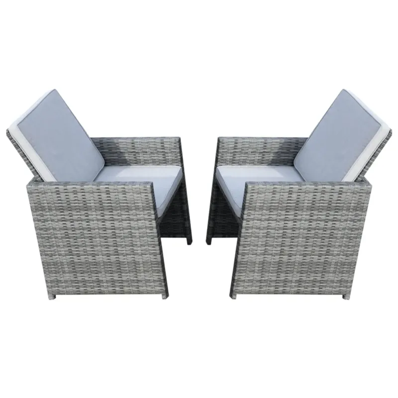 Carmel Set of 2 Rattan Garden Armchairs with Flip-Up Backs